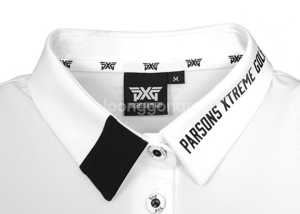 PXG 골프 여성 배색 고기능 반팔 카라티--5