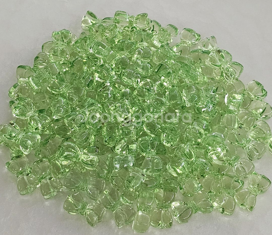 비즈 초록리본 100개 일괄--0