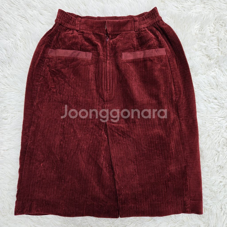 디올 코듀로이 골덴 미디 스커트--4