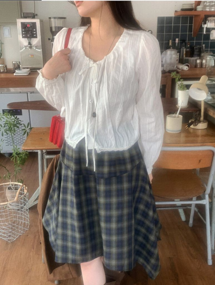 무드인슬로우 다이앤 레이스 블라우스 아이보리 이미지