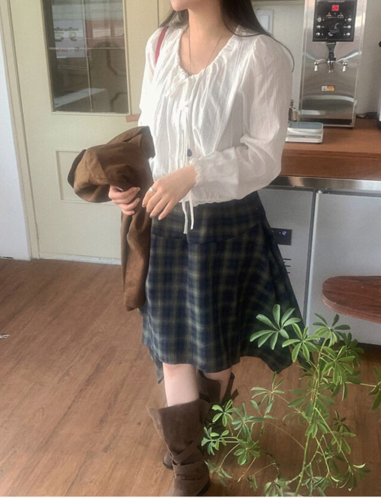 무드인슬로우 다이앤 레이스 블라우스 아이보리 이미지