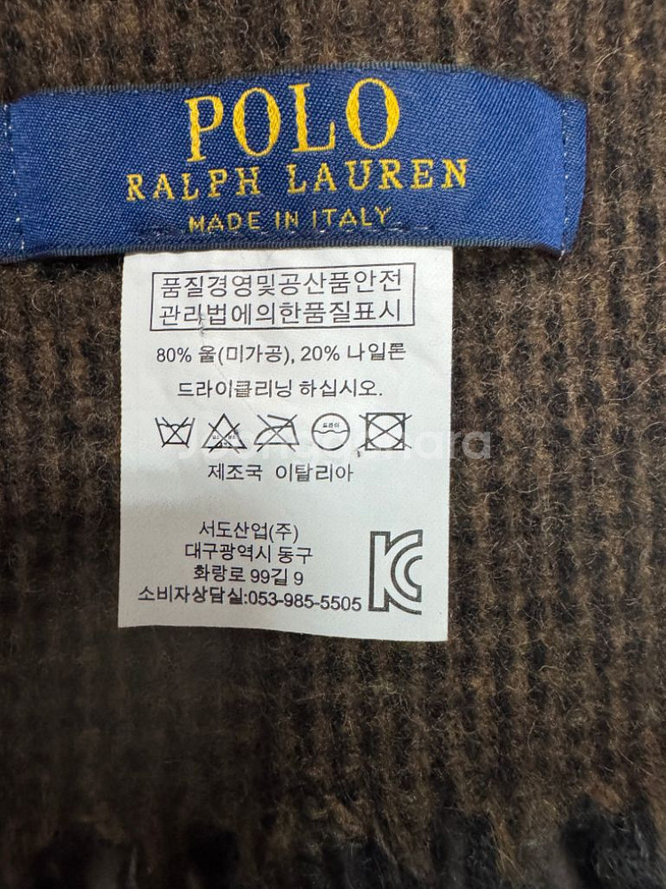 폴로랄프로렌 체크패턴 머플러--3
