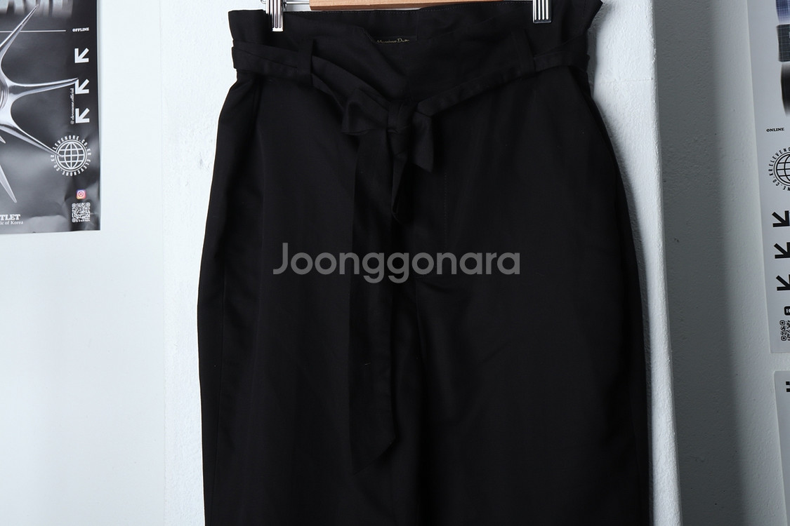 (M) 브랜드빈티지 슬랙스 경량 바지 마시모두띠 블랙--2