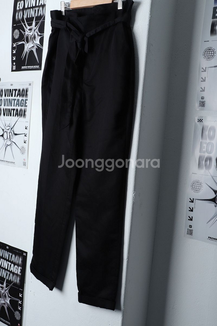 (M) 브랜드빈티지 슬랙스 경량 바지 마시모두띠 블랙--0