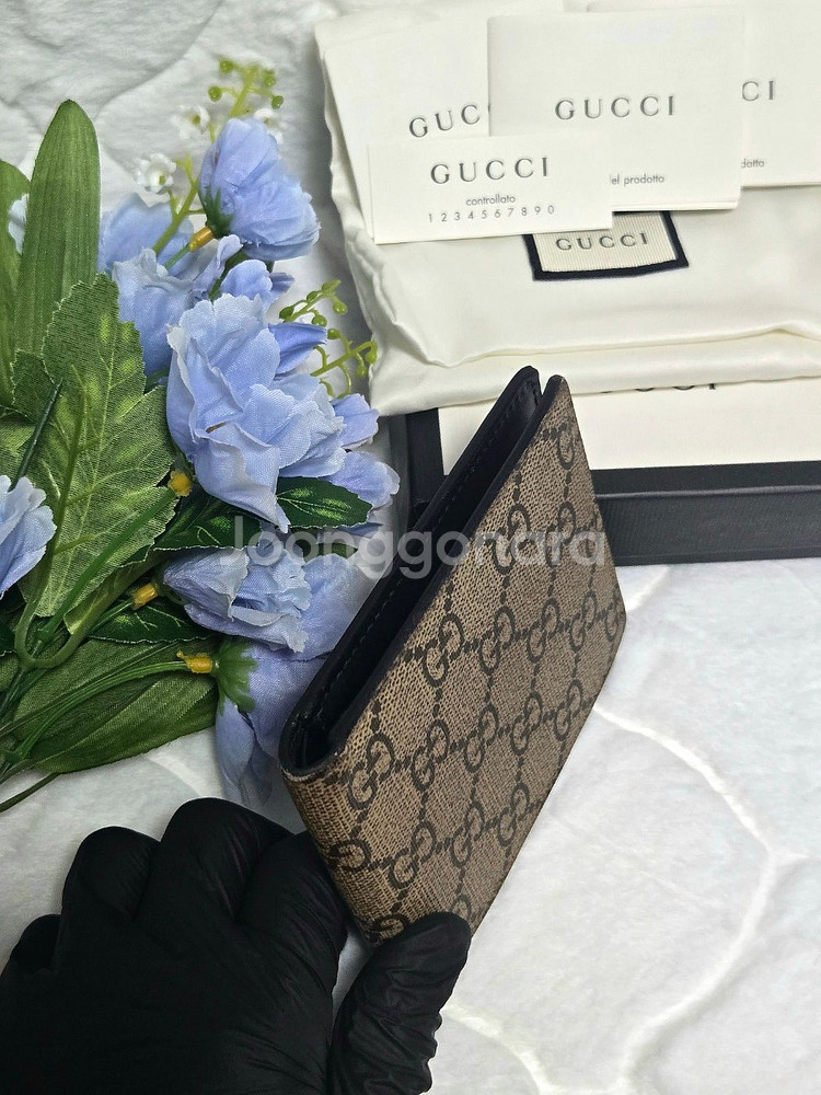 GG 슈프림 GUCCI 꿀벌 프린트 지갑--4