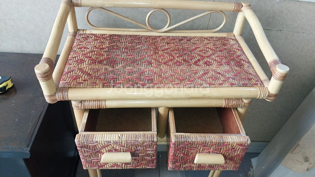 왕골 화장대 세트--3