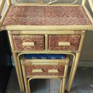 왕골 화장대 세트