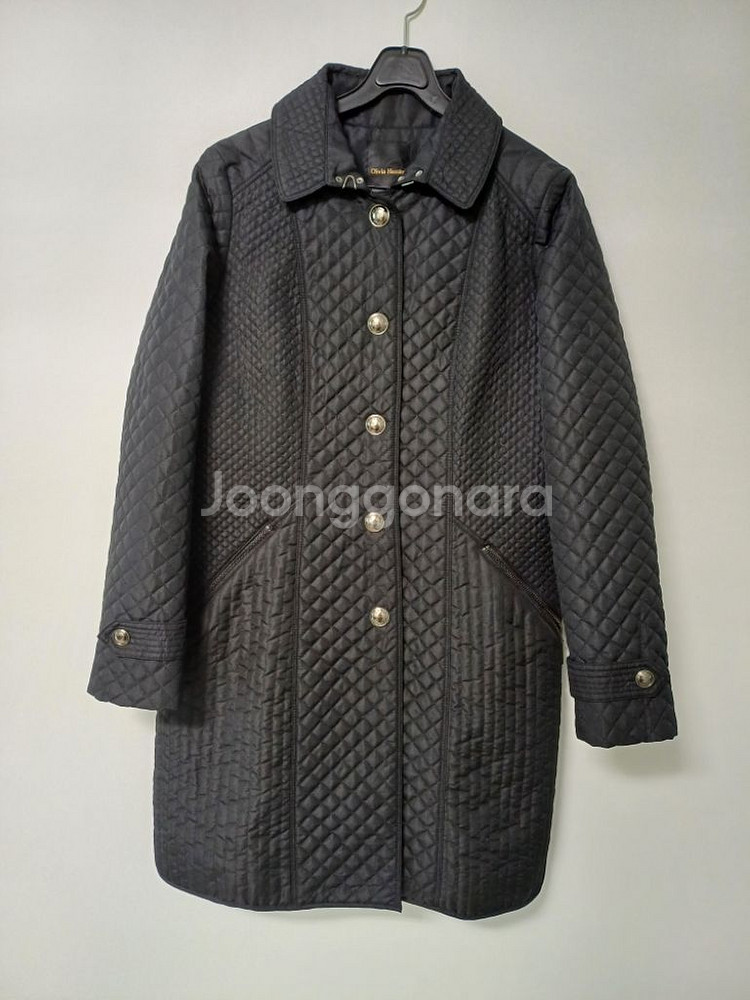 여성 올리비아하슬러 간절기 누빔 하프코트(90)--0