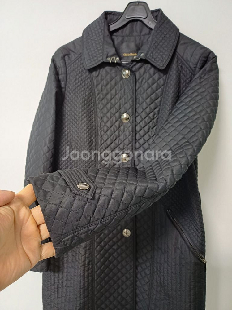 여성 올리비아하슬러 간절기 누빔 하프코트(90)--4