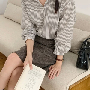 블루 스트라이프 셔츠