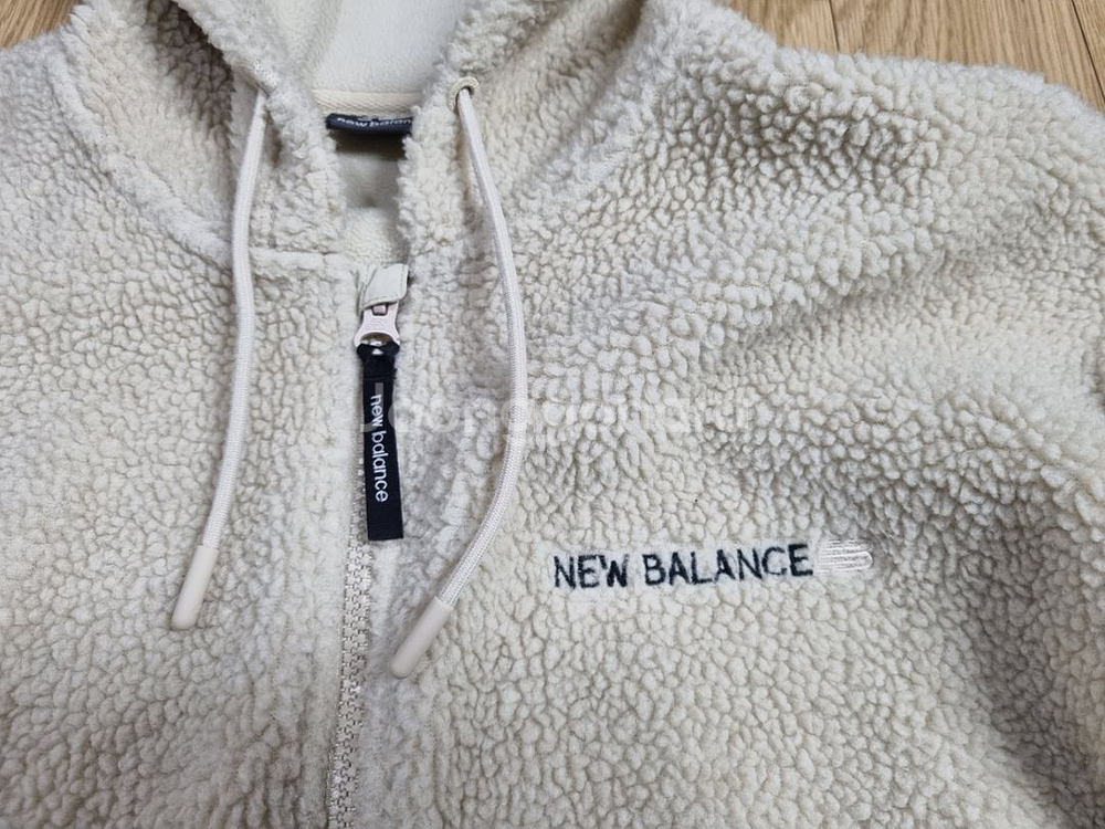 뉴발란스 UNI NB 레터링 후리스 (플리스)후드집업--4
