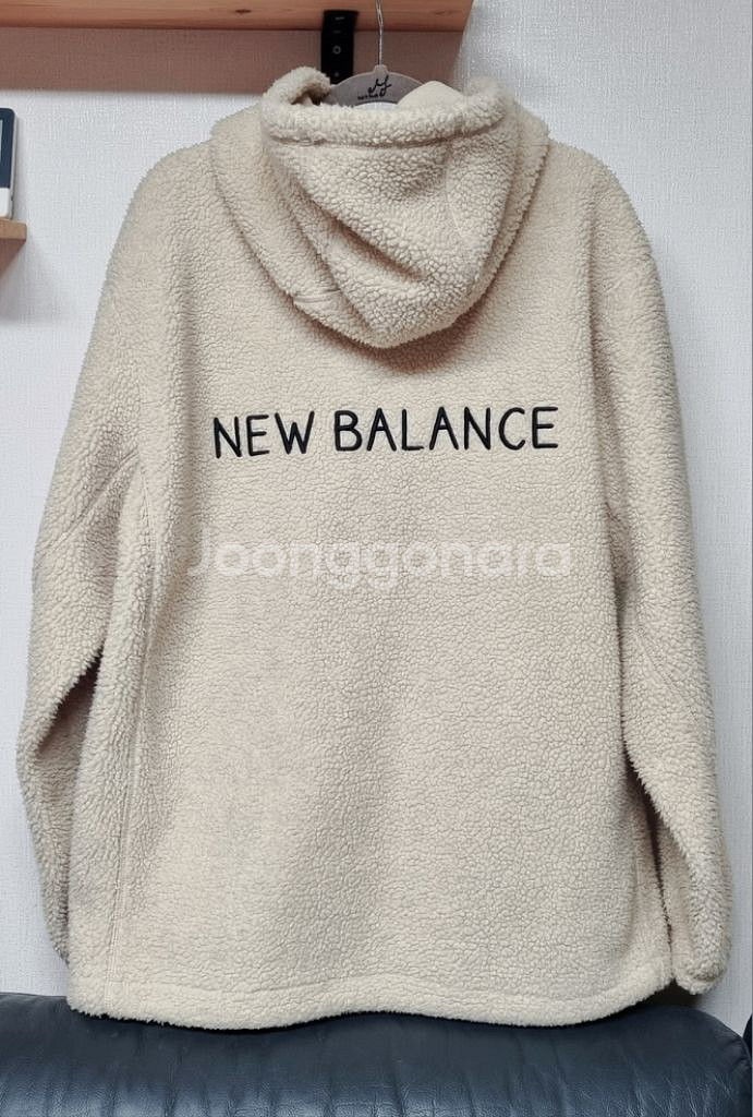 뉴발란스 UNI NB 레터링 후리스 (플리스)후드집업--2