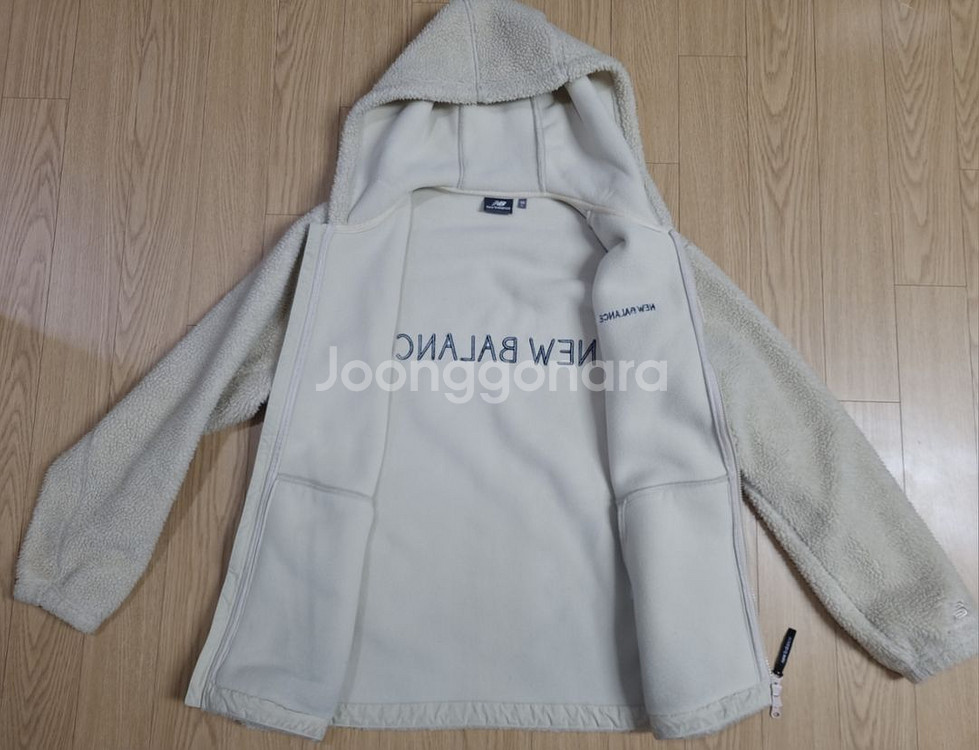 뉴발란스 UNI NB 레터링 후리스 (플리스)후드집업--3