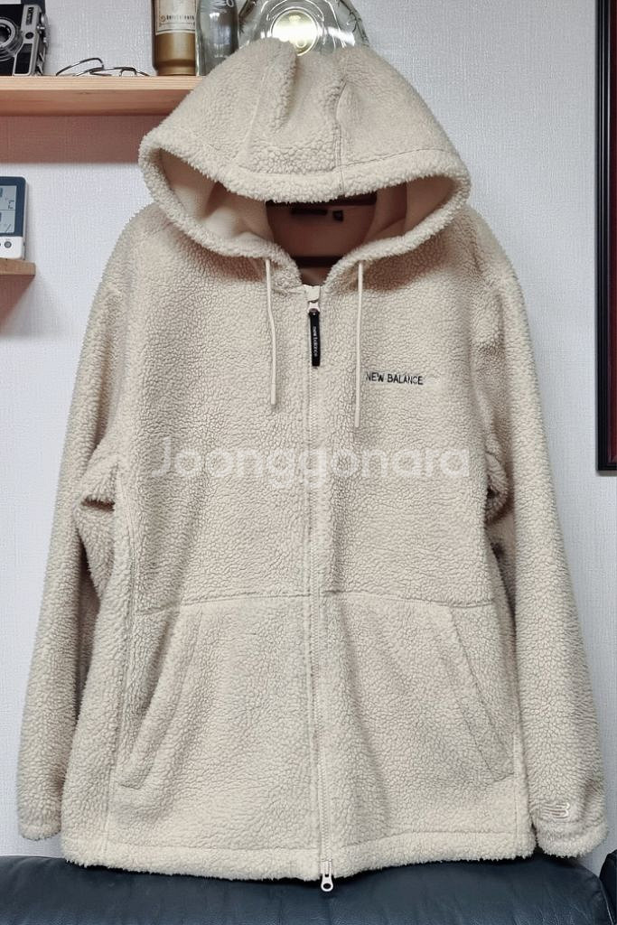 뉴발란스 UNI NB 레터링 후리스 (플리스)후드집업--1
