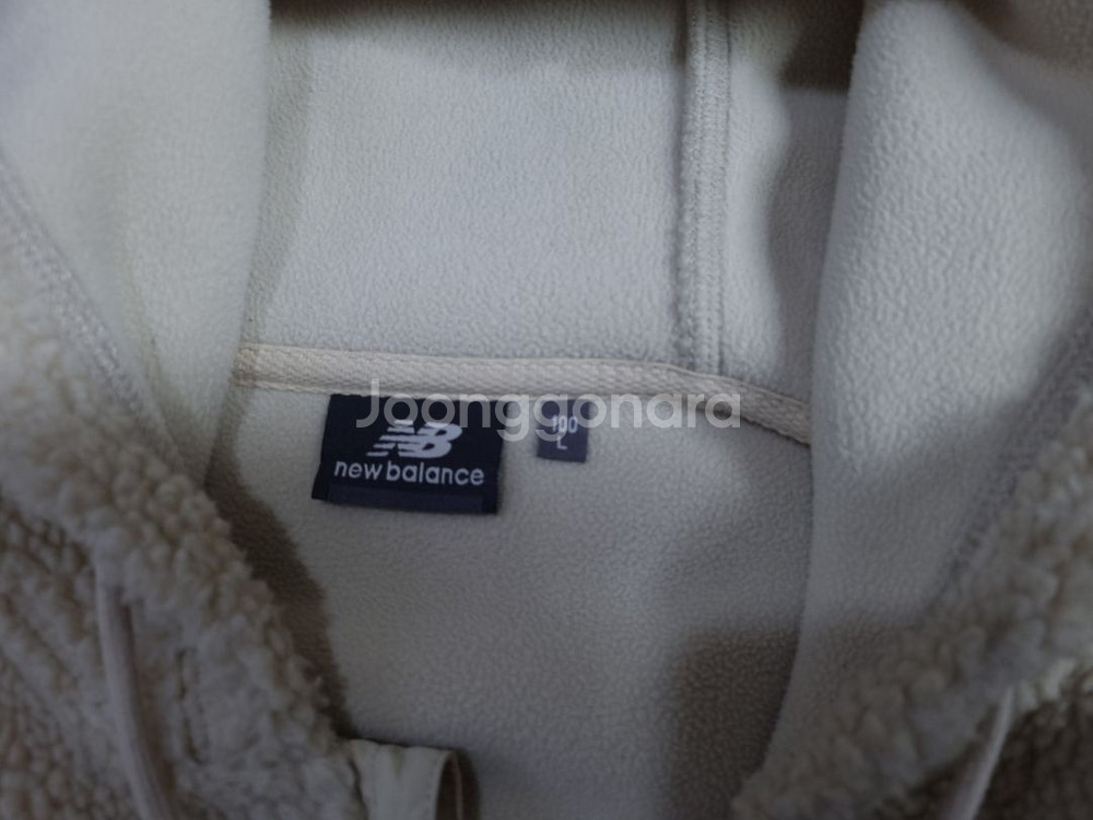 뉴발란스 UNI NB 레터링 후리스 (플리스)후드집업--5