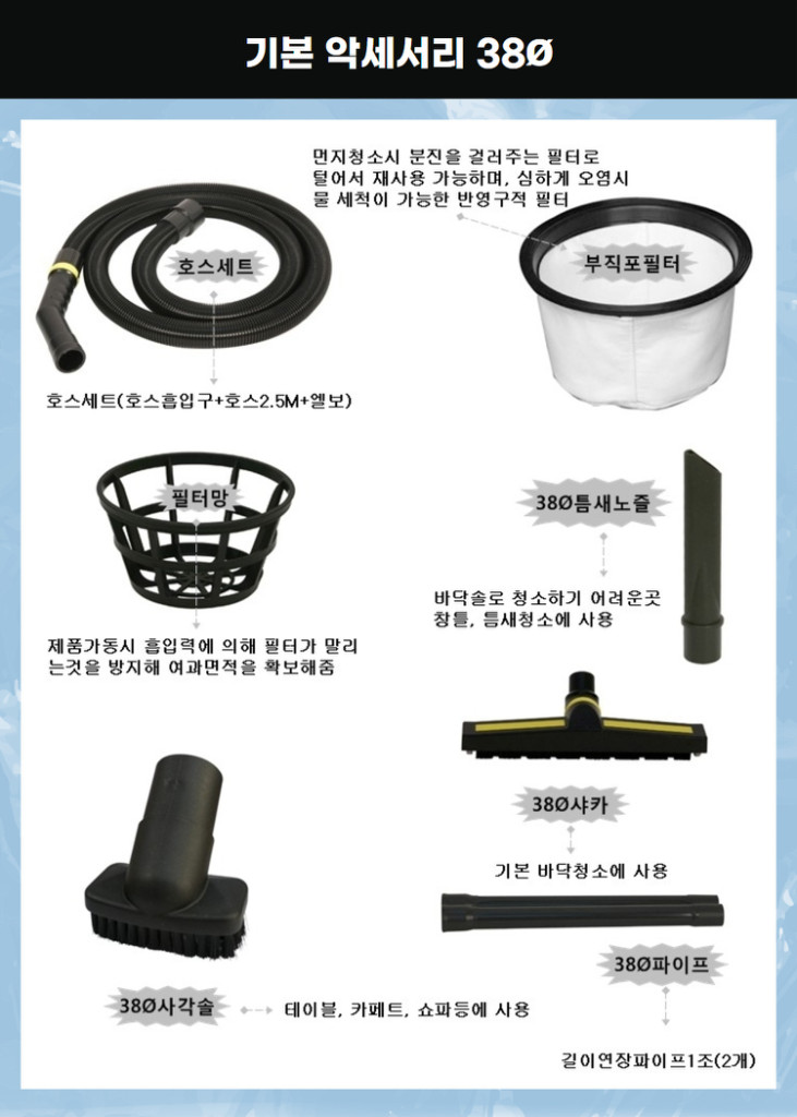 국산2모터장착/건습식겸용 산업용.공업용청소기 이미지