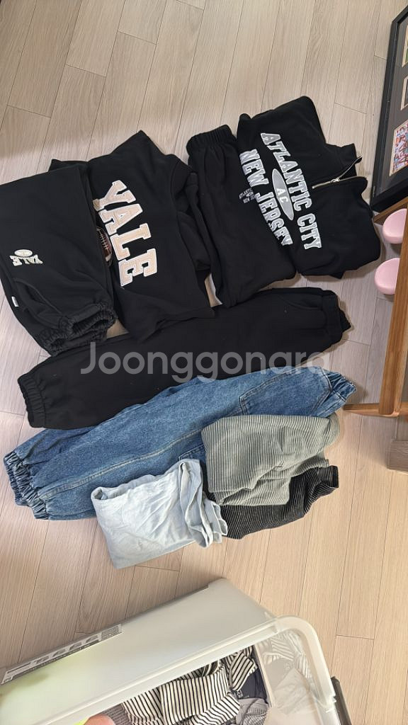 남아 상하셋 데님2벌 트레이닝바지1벌--0