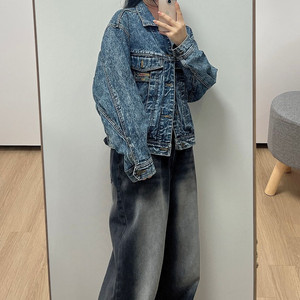 반도패션 90s 죠다쉬 데님 트러커 자켓