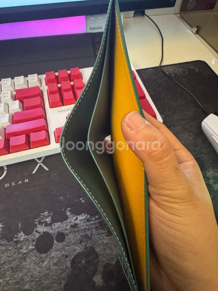 고야드 빅투와르 반지갑 그린--3