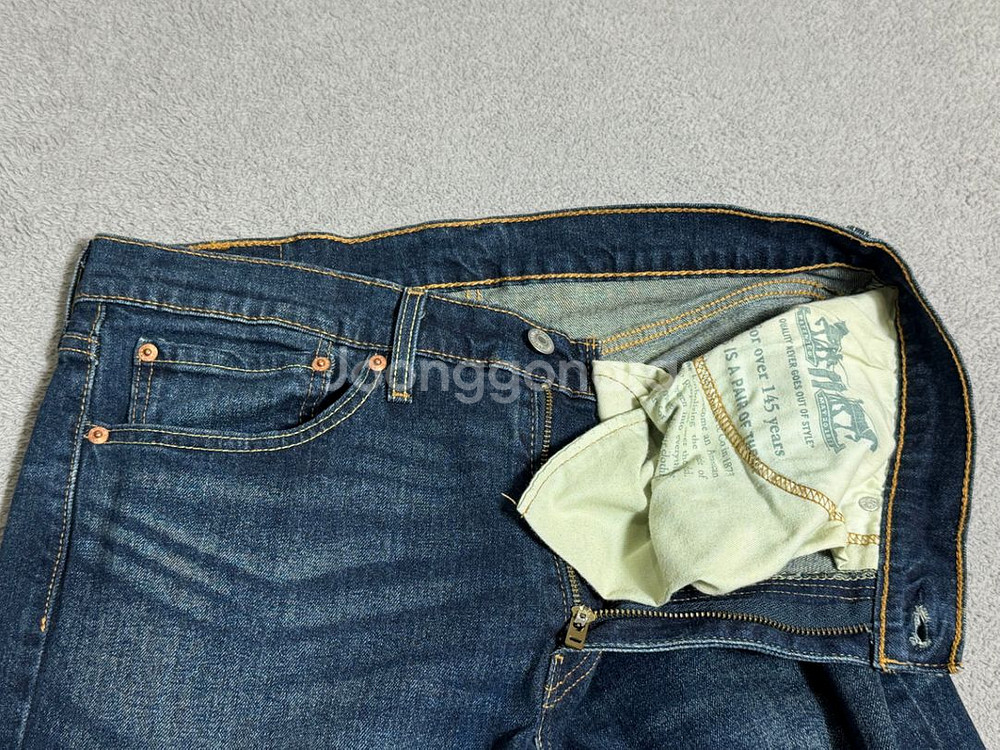 2회착 리바이스 511 W34 L30 중청 데님 청바지--5
