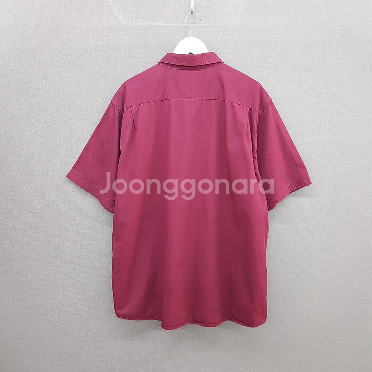 칼하트 와인 레드 반팔 워크 셔츠 XL 사이즈--1