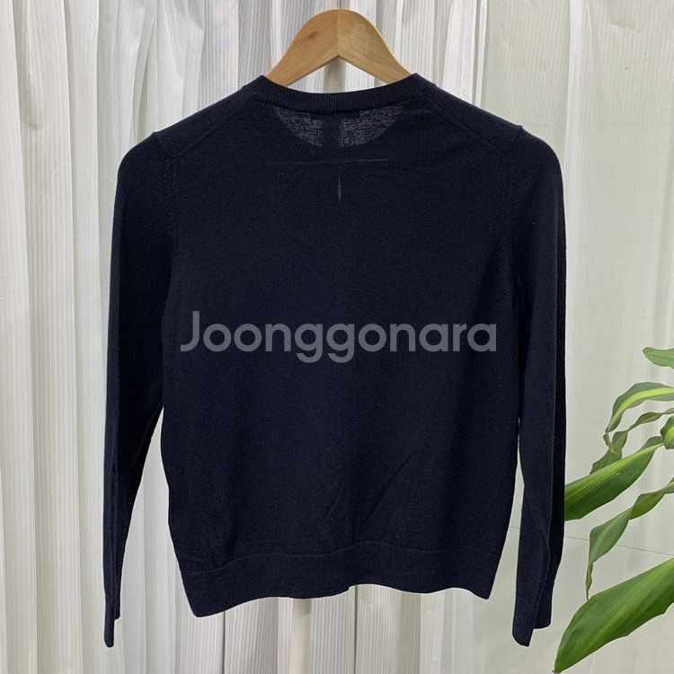 theory luxe 네이비 울100 라운드 가디건--2