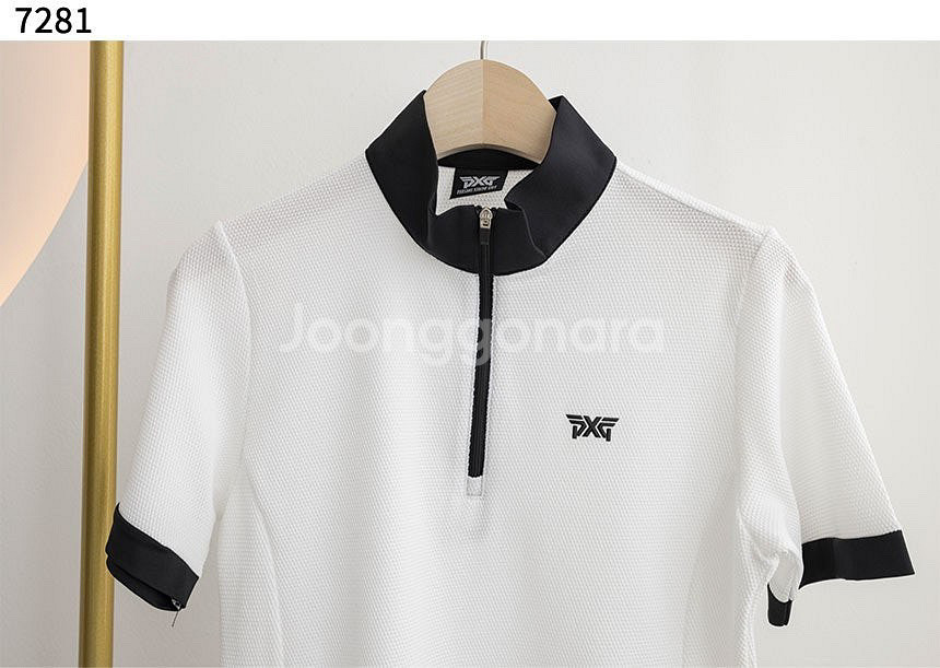 PXG 골프 여성 썸머 쿨링 카라 반팔 집업티셔츠--7