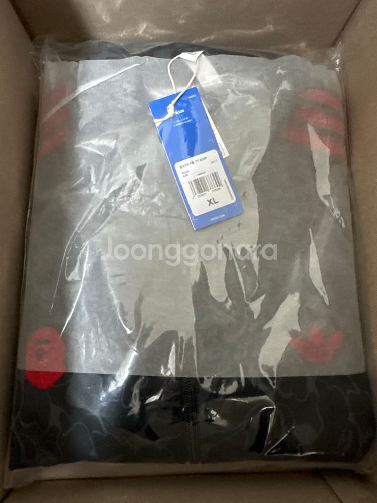 아디다스 베이프 올오버 프린트 트랙탑 블랙 XL--1