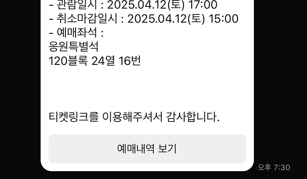 4/12 기아타이거즈 vs SSG 응원특별석--0