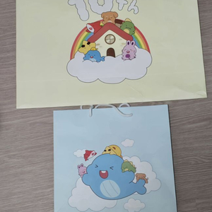 일괄)픽셀리 잠뜰 팝업 쇼핑백 대소 각별공룡수현라더덕개