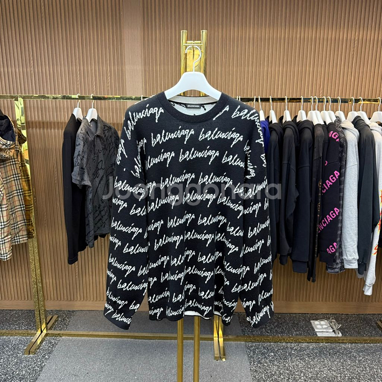 [M사이즈]발렌시아가 멀티로고 오버핏 니트--0