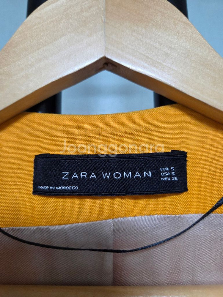 S 자라 ZARA 린넨 블랜딩 오픈형 롱 베스트 자켓--1