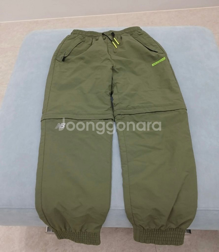 뉴발란스 키즈 조거핏 카고 바지(카키블랙) 아동 여아--0