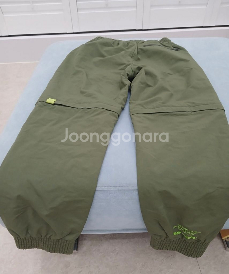 뉴발란스 키즈 조거핏 카고 바지(카키블랙) 아동 여아--1