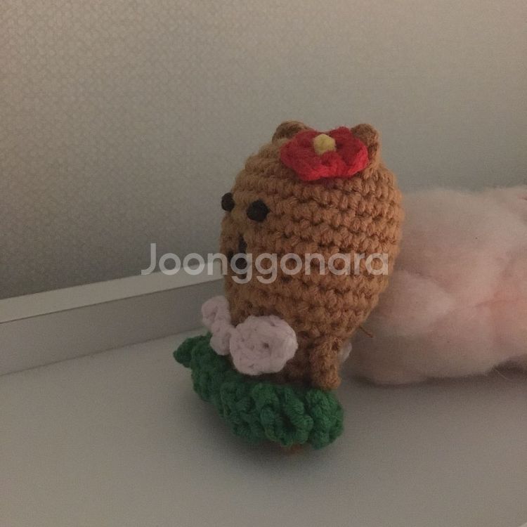 태닝 하와이안 농담곰 뜨개 인형--4