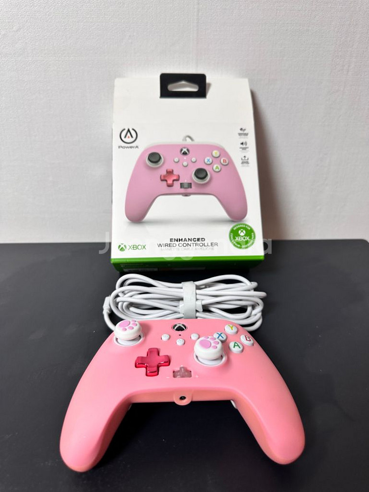 엑박 유선 컨트롤러 핑크--0