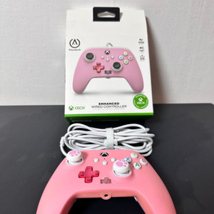 엑박 유선 컨트롤러 핑크
