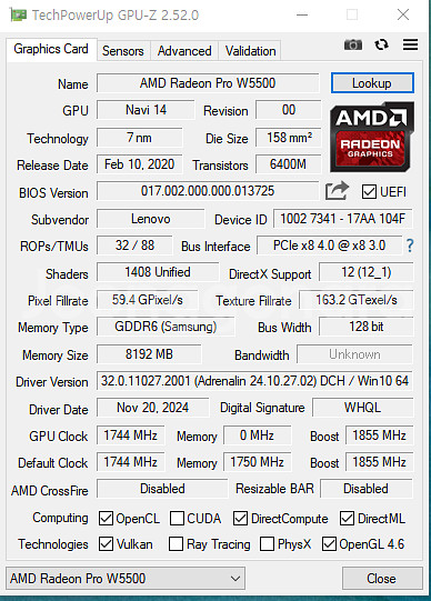 RADION PRO W5500 / D6 / 8G 신품급--6