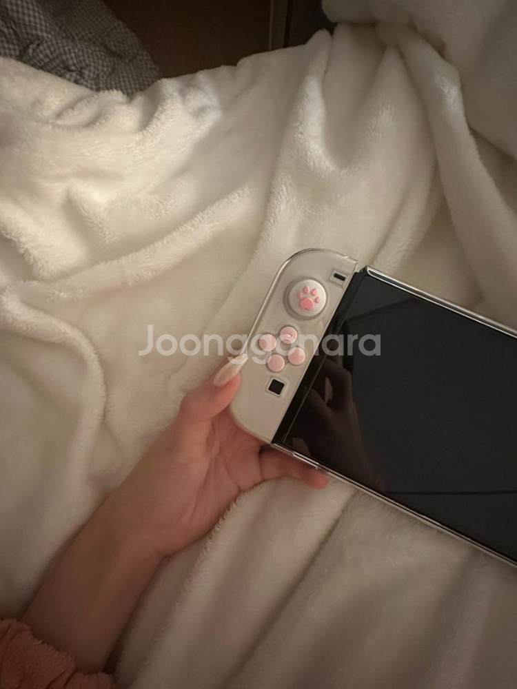 닌텐도 스위치 oled 풀박스 + 모동숲 칩 +액세서리--3