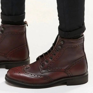 ASOS 옥스포드 앵클부츠(버건디/UK6-250)