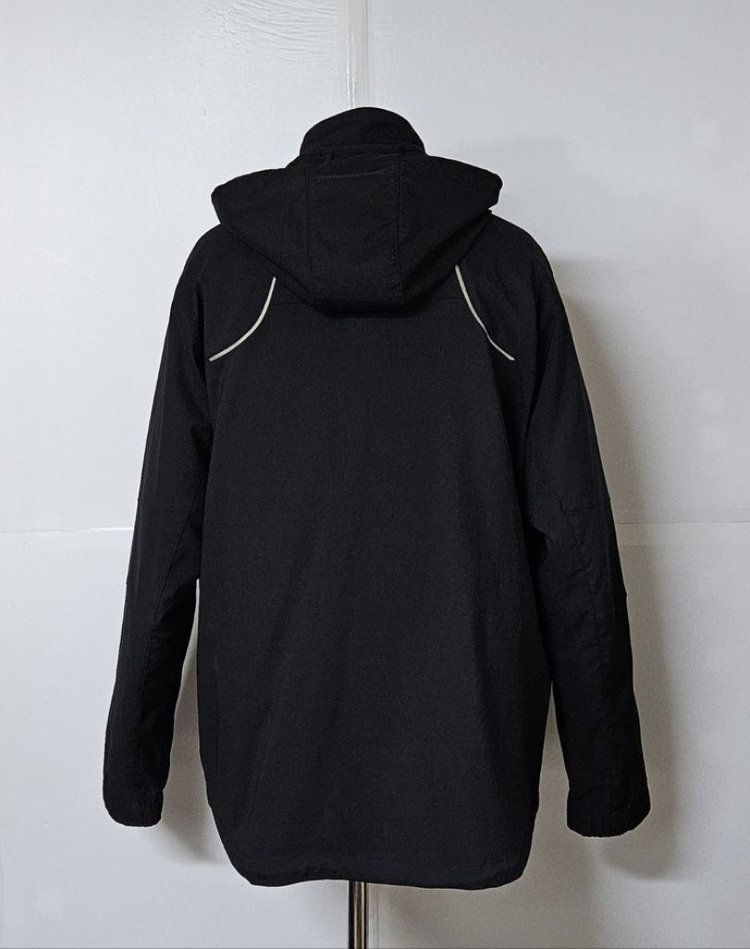 105)아디다스 블랙 후드 바람막이 자켓점퍼--2