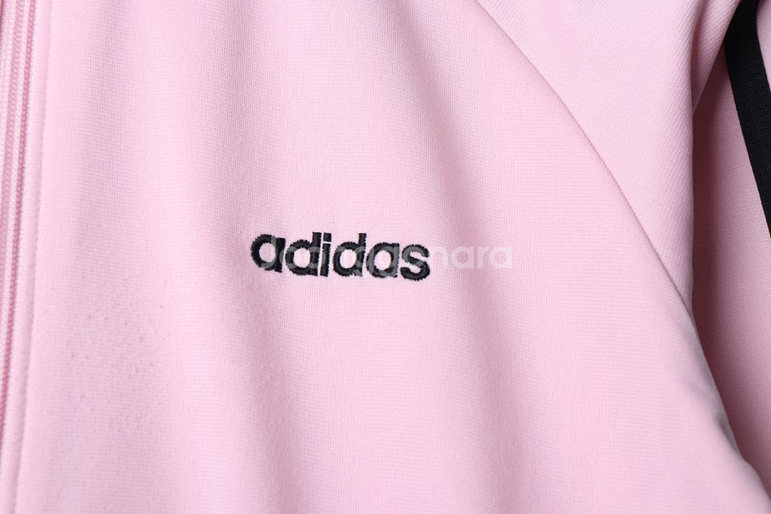W(L) 아디다스 집업 바람막이 점퍼자켓 핑크 로고--4
