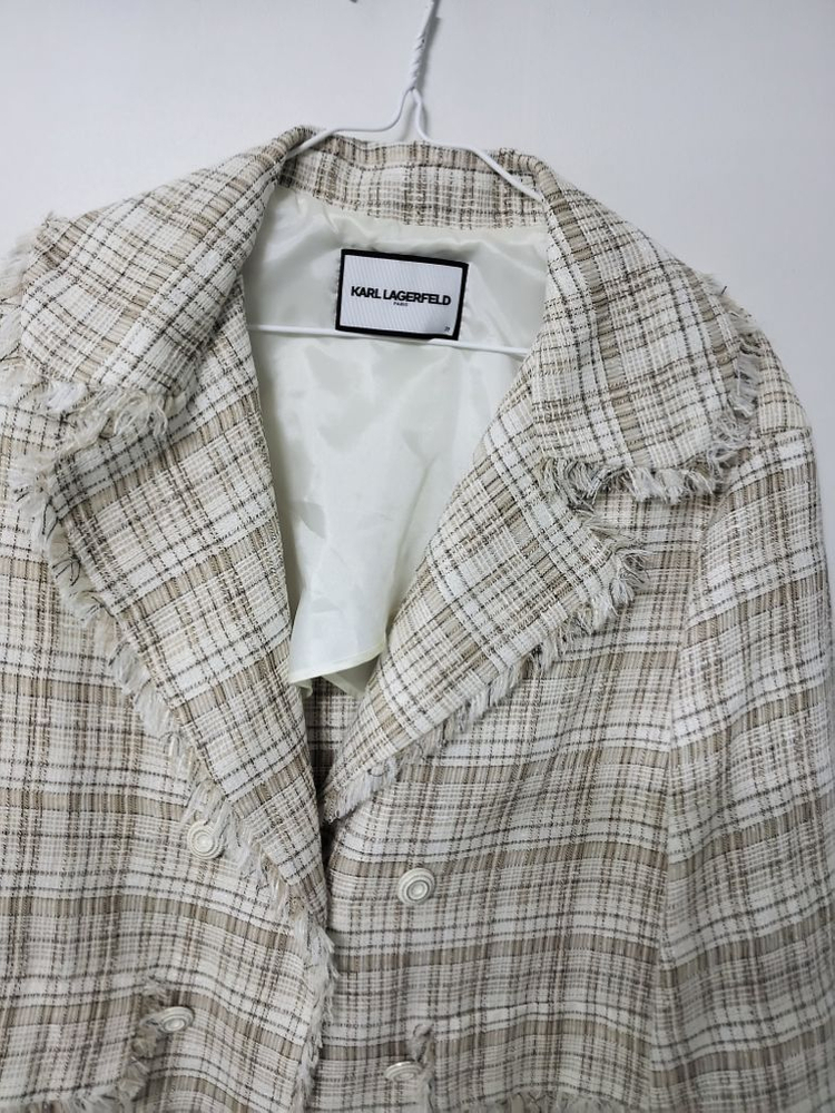 여성 칼라거펠트 봄.가을 트위드자켓(새상품급.100) 이미지