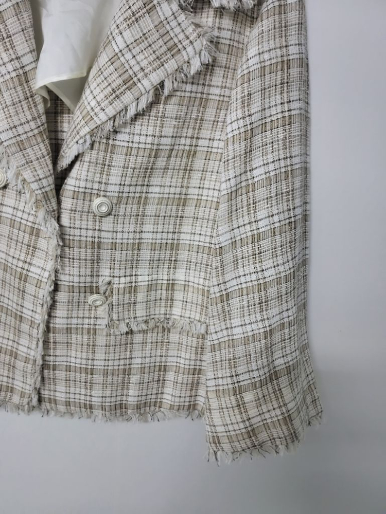 여성 칼라거펠트 봄.가을 트위드자켓(새상품급.100) 이미지