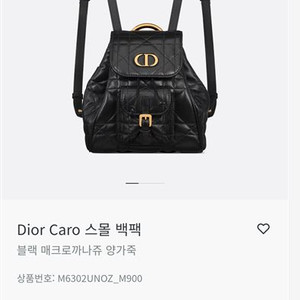 디올 CARO 스몰 백팩 - 정가 4,650,000원