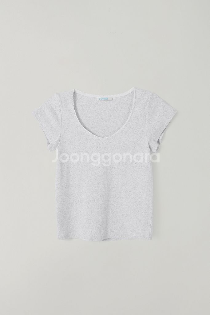 [새상품] 타낫 미니 프릴 티셔츠 그레이 새상품--0