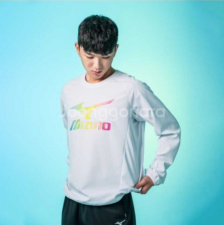 미즈노 레인보우 피스테 바람막이 축구 트레이닝탑 2xl--0