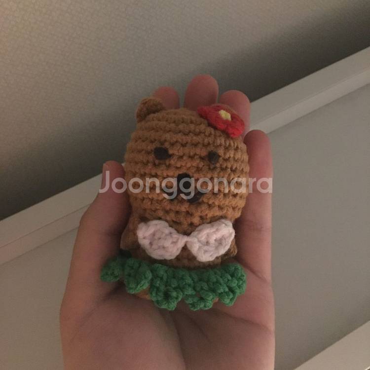 태닝 하와이안 농담곰 뜨개 인형--0