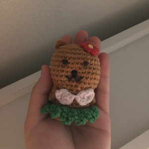 태닝 하와이안 농담곰 뜨개 인형