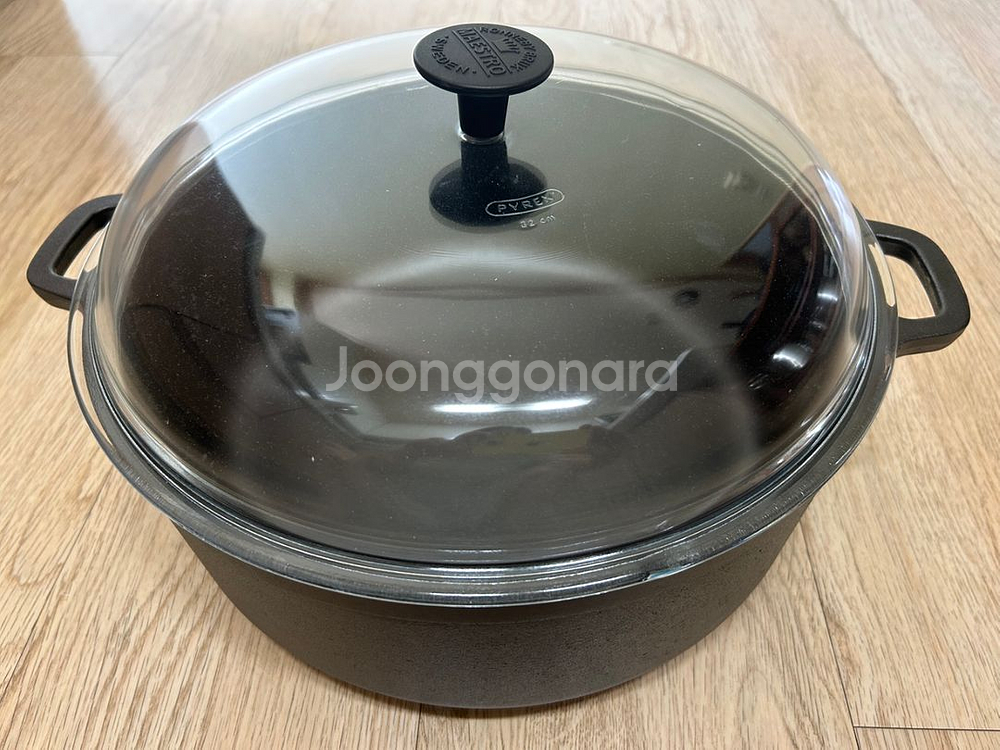 론네바이브룩 8리터 무쇠냄비+유리뚜껑--0
